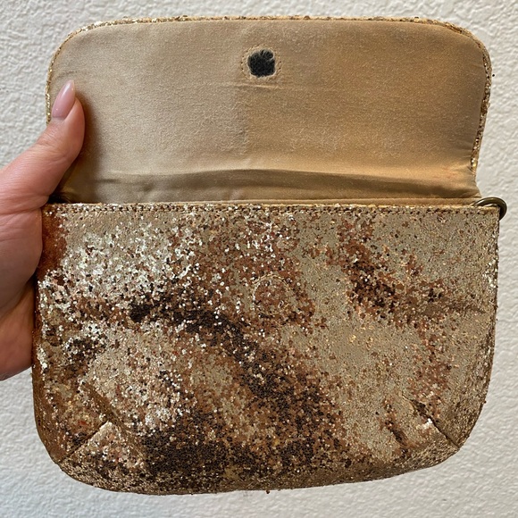 J. Crew Gold Sequin Clutch - Picture 4 of 6